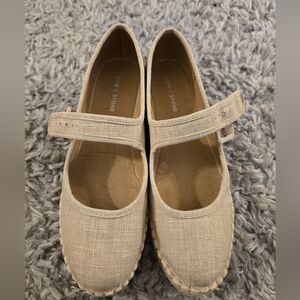 NEW! Beige Espadrille Mary Jane Shoes